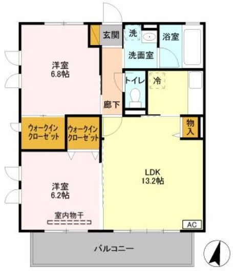 仲介手数料（賃料の1.10ヵ月）の50％OFF対象物件！の間取り