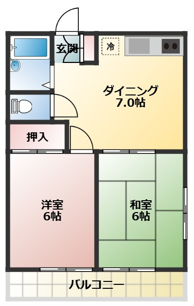 第5三上コーポの間取り