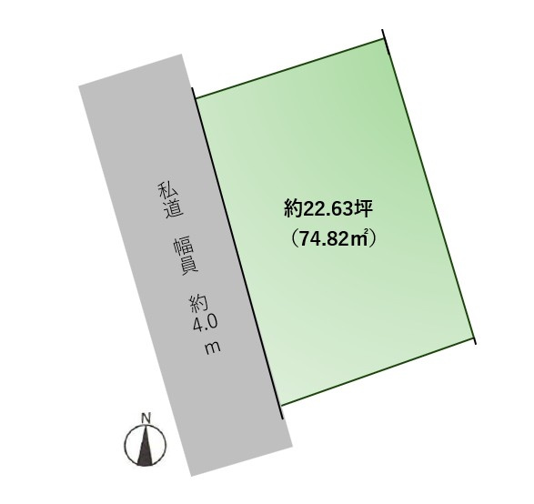 所沢市山口売地の土地図