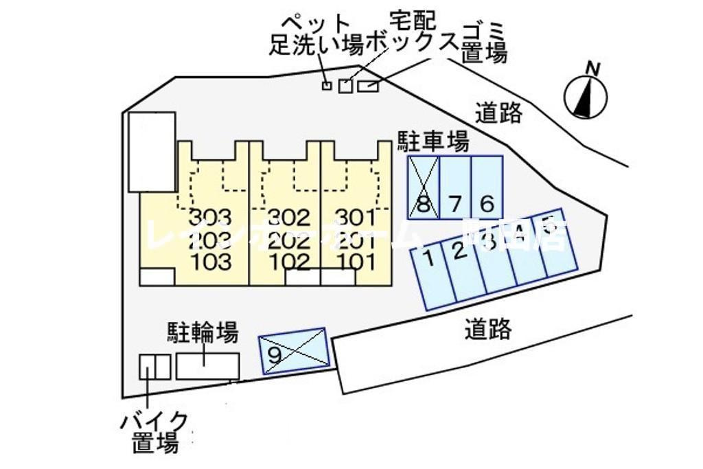 フォンテーヌ５※初期費用分割あと払いサービス利用可能物件の区画図|※同施工会社参考写真