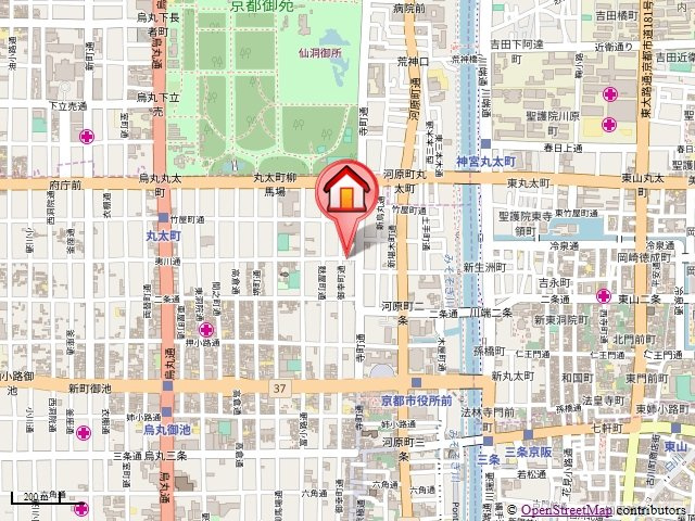 シティハウス夷川の地図