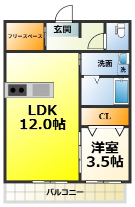 エスペラル春木Hの間取り