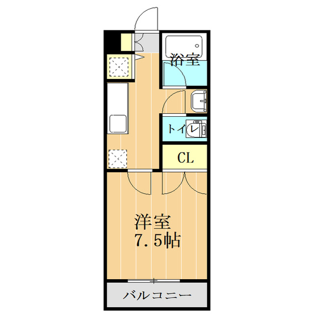 熊本市中央区平成３丁目の賃貸マンションの間取り