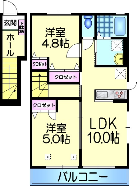 ルミエールＭWの間取り|★最上階★角部屋★３面採光★