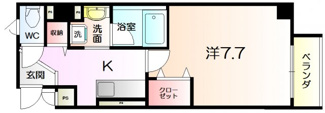 【間取り】 | エムエスビル | １Ｋ