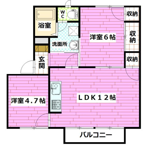 フレグランス吉田　B棟の間取り