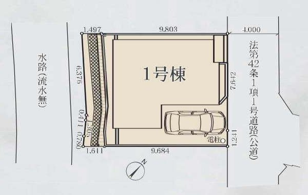 【区画図】 | 区画図は、土地の形状、境界、道路との関係を詳細に示す図面土地の正確な位置、面積、形状を把握し購入や建築計画の判断に不可欠です。区画整理や開発状況も示され、将来的な土地利用のイメージを掴む上でも重要。
