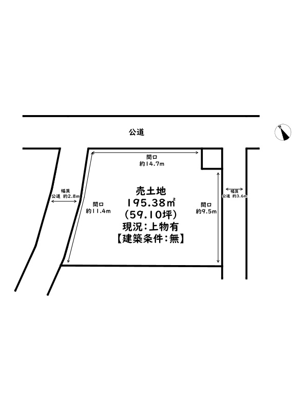 姫路市新在家４丁目/売土地の土地図