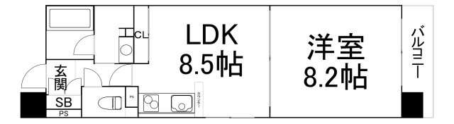 【間取り】 | レインボーコート谷町五