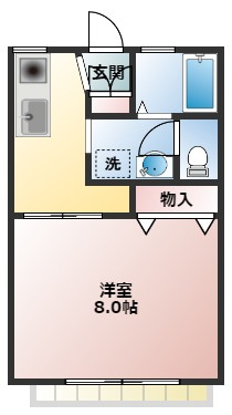 サンパークアドⅡの間取り|正方形の洋室８帖は広いですよ　反転タイプございます