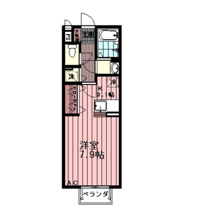 小金井市東町４丁目のアパートの間取り