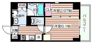 【間取り】 | シーズンフラッツ靱本町