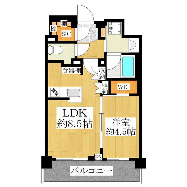 北区栄町の賃貸マンションの間取り|人気の１ＬＤＫ☆分譲賃貸マンション♪