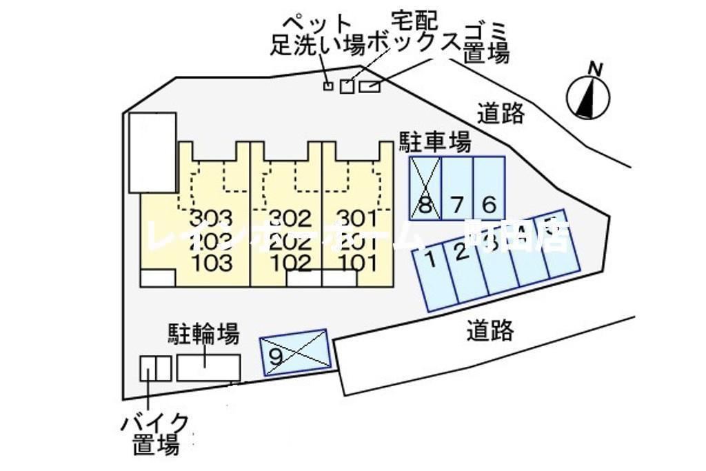 フォンテーヌ５※初期費用分割あと払いサービス利用可能物件の区画図|※同施工会社参考写真