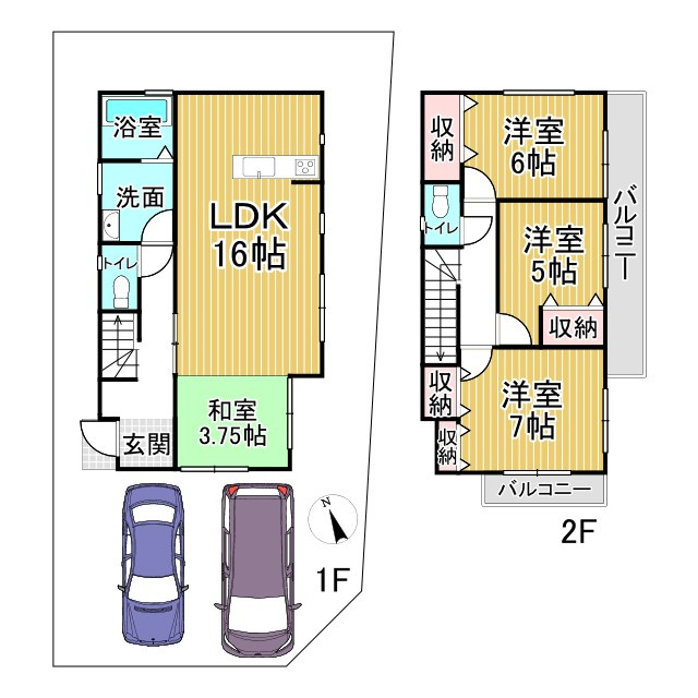 一乗寺燈籠本町 中古戸建の間取り