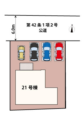 今津　新築戸建　3棟の区画図