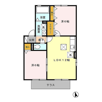 【間取り】 | サニーハイツ田園A