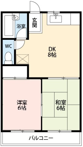 【間取り】 | ハイツパー７２　Ｃ棟