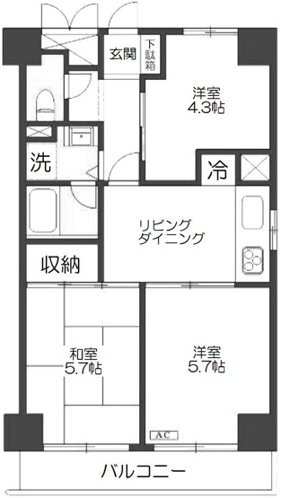 【間取り】 | リレント上池袋PART-2　15656　
