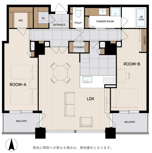 センチュリーパークタワーの間取り