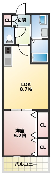 クリエオーレ私部山手の間取り