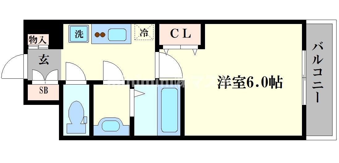 ｇｍ難波ウエストＤ．Ｃ.の間取り