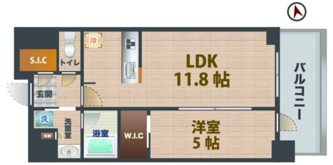 【間取り】 | ジオエント中野弥生町 | 1LDKのお部屋です。