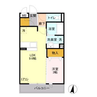 【間取り】 | クレストコート　Ｂ