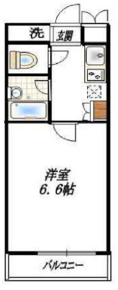 練馬区中村北１丁目の賃貸マンションの間取り