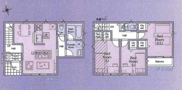 【間取り】 | 薬師台新築戸建 | 3LDKは、リビングダイニングキッチンと3つの居室がある間取り。ファミリー層に非常に人気の高い間取りで、広々としたリビングで家族団らんを楽しみ、個室でプライベートな時間も確保できるのが大きな魅力です。