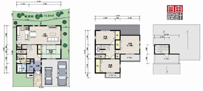 【土地図＋建物プラン例】 | 高槻市清水台1丁目　建築条件付売土地