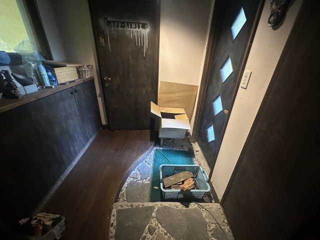 ドックランのあるお家の玄関