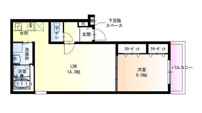 【間取り】 | フジパレス堺大浜中町Ⅴ番館