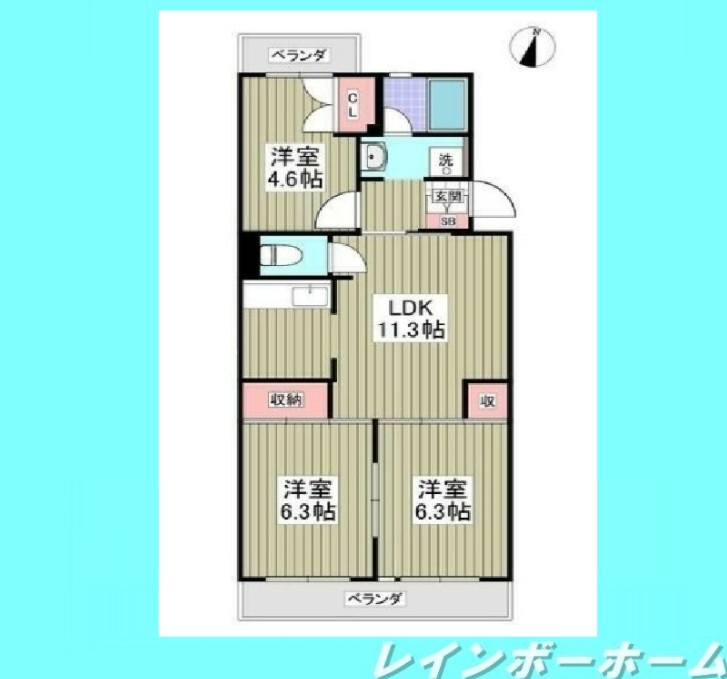 大津ヶ丘ハイツの間取り