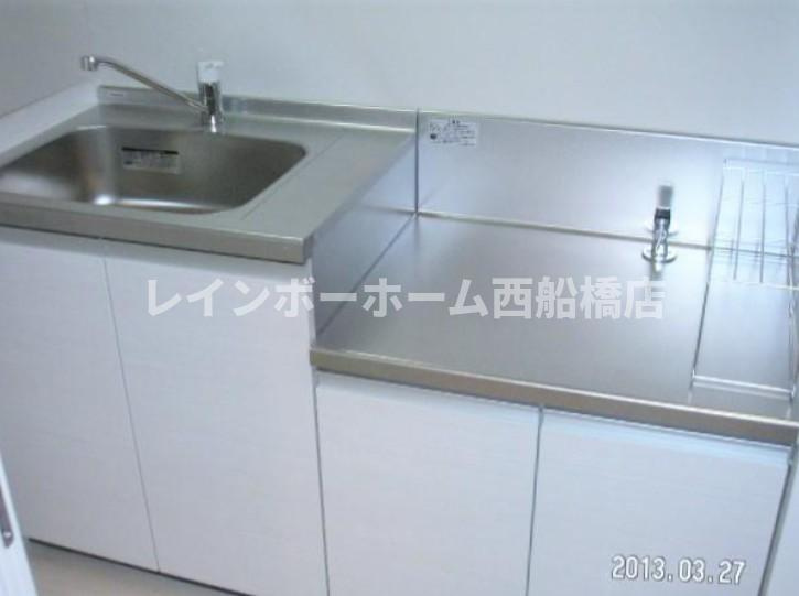 松戸市千駄堀のアパートのキッチン