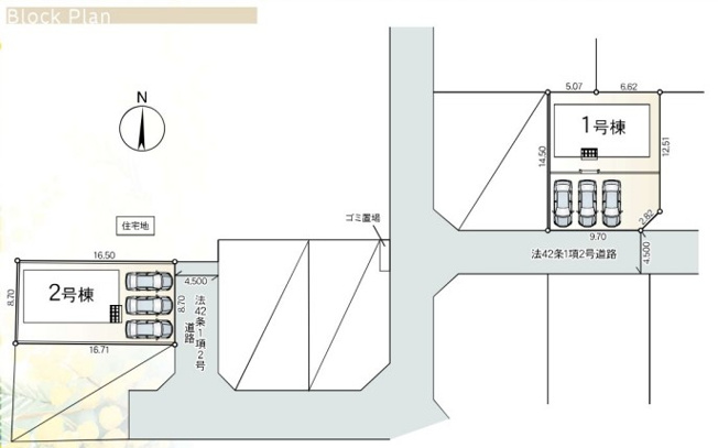 【区画図】 | 秦野市堀西　全２棟　新築住宅