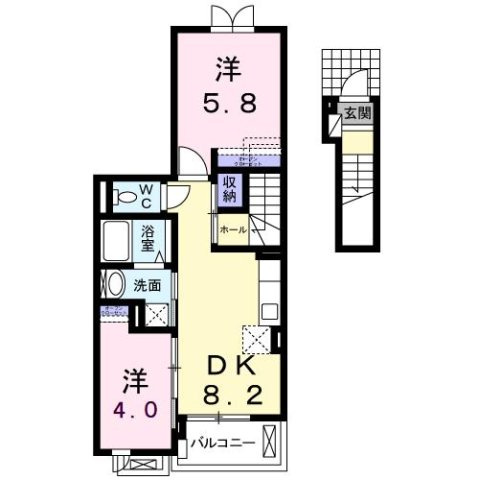 【間取り】 | シャン・ド・フルールⅢ番館