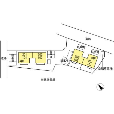 メゾンエルフ　Ｂ棟　　　刈谷市近郊の賃貸はクラスホーム刈谷店の区画図