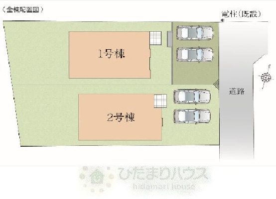 野田市中根6期　新築戸建　1号棟の区画図|全2区画・1号棟　