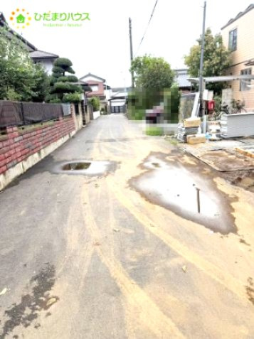 野田市中根6期　新築戸建　1号棟の前面道路含む現地写真|接道：東側約4.0ｍ公道