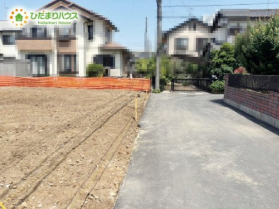 野田市中根6期　新築戸建　1号棟の前面道路含む現地写真|接道：東側約4.0ｍ公道