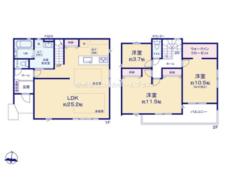 【間取り】 | 東大和市向原5丁目　新築戸建　【全2棟】
