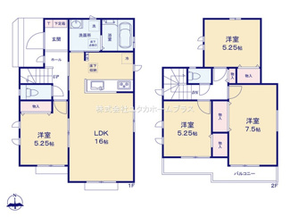 【間取り】 | 東大和市仲原4丁目　新築戸建　【全1棟】