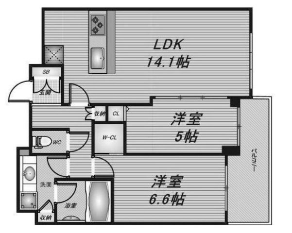 シティタワー梅田東の間取り