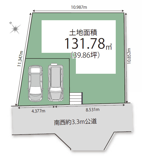 板橋区成増4丁目　機能的なデザイン邸宅　限定1棟の区画図