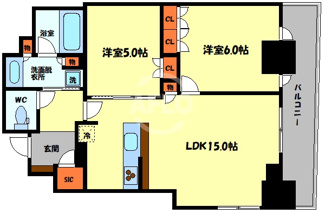 【間取り】 | 大阪ひびきの街ザ・サンクタスタワー　堀江小学校区 | 大阪ひびきの街ザ・サンクタスタワー　開放感ある間取り