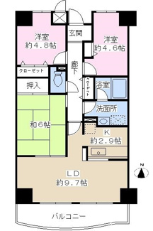【間取り】 | グランドソーワ今福鶴見　鶴見南小学校区 | グランドソーワ今福鶴見　間取り