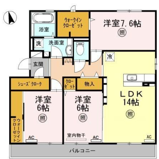 ヴォン・プレミアージュ　B棟の間取り