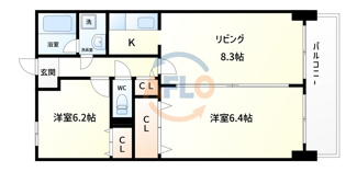 【間取り】 | フラット野田Ⅱ　野田小学校区 | フラット野田Ⅱ　間取り
