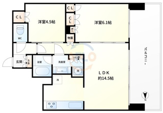 【間取り】 | ブランズタワー御堂筋本町　開平小学校区 | ブランズタワー御堂筋本町　間取り